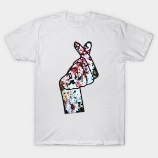 Korean Love Finger Snap - Crystals T-Shirt